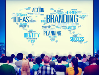 Naklejka premium Branding Ideas Commercial Advertising Trademark Concept