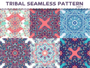 Tribal ethnic seamless pattern abstract background ornament