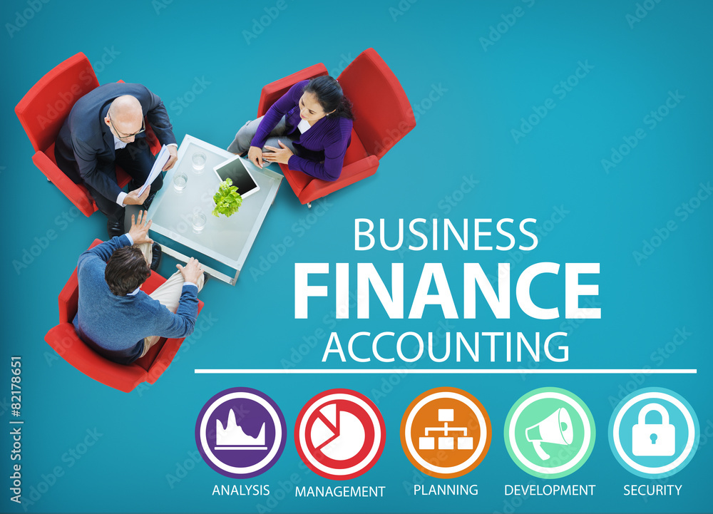 Wall mural business accounting financial analysis management concept - Wall murals