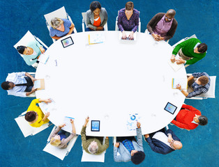 Group of People Business Meeting Brainstorming Concept