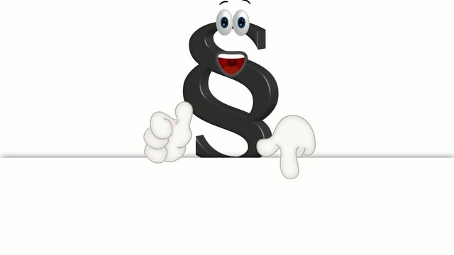 Funny Cartoon Paragraph Law Right Advocate Symbol