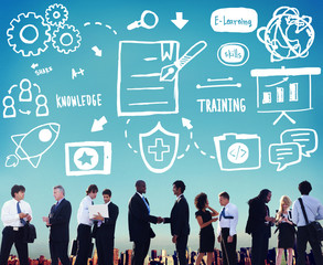 Knowledge Training E-Learning Skills Start Up Launch Concept