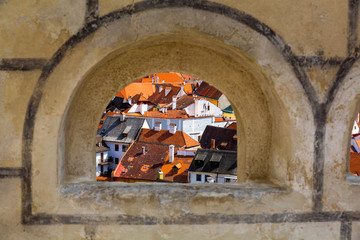 Sicht auf Schloss Krumlov in Ungarn