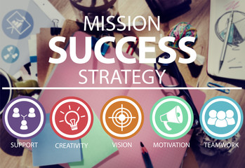 Mission Success Strategy Achievement Strategy Concept