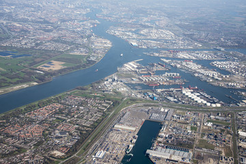view on europort from plane