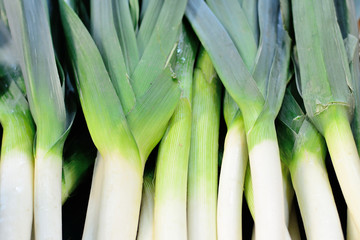 Fototapeta premium Leek on the market