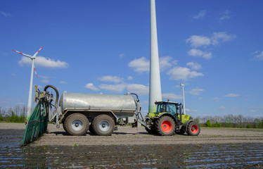 Gülleausbringung für Maisanbau, Schleppschlauchtechnik