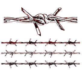 Tessellating Barbed Wire Elements
