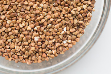 buckwheat pour into a glass bowl