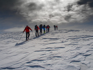 Winter mountain and ski
