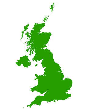High detailed map of United Kingdom