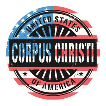 Stamp with the text United States of America, Corpus Christi
