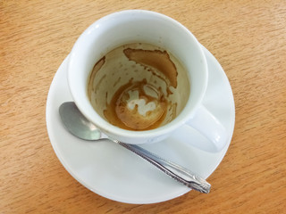 Empty coffee cup