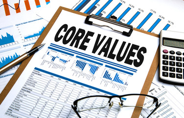 Obraz premium core values analysis concept