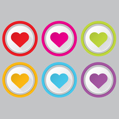 Vector hearts set. heart sign collection