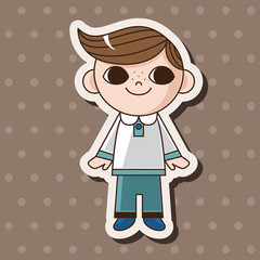 boy man cartoon theme elements