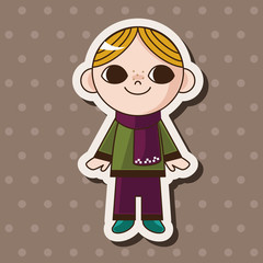 boy man cartoon theme elements