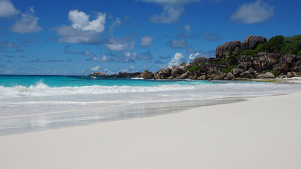 granite rocks on grand anse