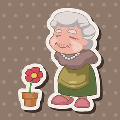 family grandmother character theme elements