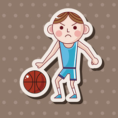 basketball player theme elements