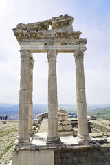 Fototapeta premium Temple of Trajan in the ancient city of Pergamon, Bergama, Turke