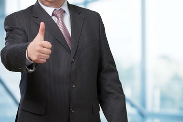 Man. Businessman With Thumb Up