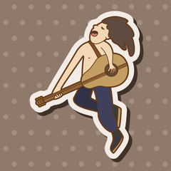 band member guitar player theme elements