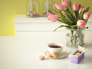 moderne küche. 3d rendering