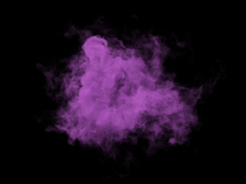Illustration of violett smoke on black background