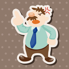 Office workers angry theme elements