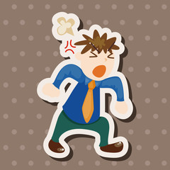 Office workers angry theme elements