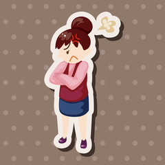 Office workers angry theme elements