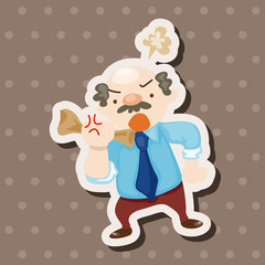 Office workers angry theme elements