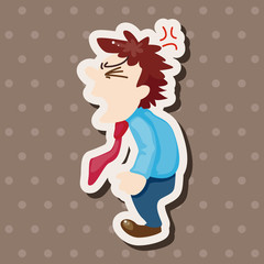 Office workers angry theme elements