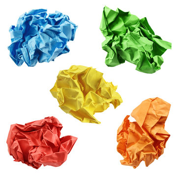 Buntes zerkn&uuml;lltes Papier