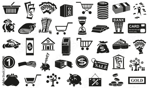 "money icons isolated on white" Stockfotos und lizenzfreie Vektoren auf