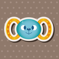 baby toy rattle theme elements