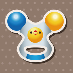 baby toy rattle theme elements