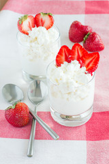 cottage cheese and strawberries