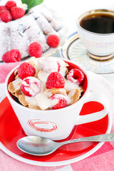 cereal with raspberries