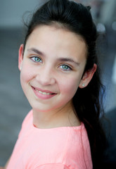 Little girl with blue eyes