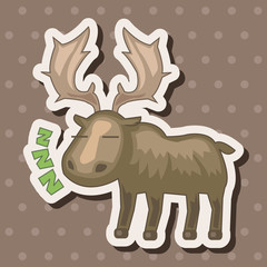 animal moose cartoon theme elements
