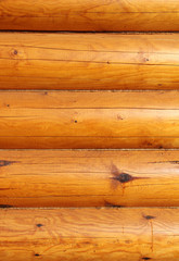 wooden logs wall