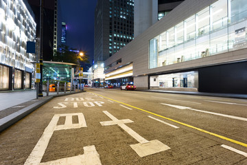 Fototapeta premium modern street and buildings at night