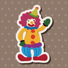 Amusement park clown theme elements