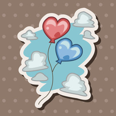Valentine's Day balloons theme elements