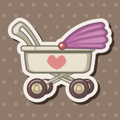 Baby carriages theme elements