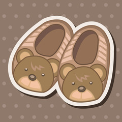Baby supplies slippers theme elements