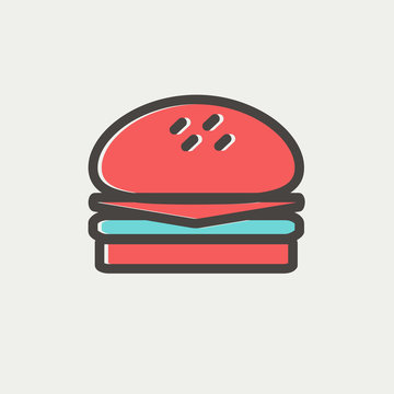 Hamburger thin line icon