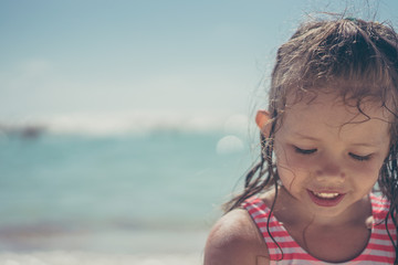 Cute girl at the beach